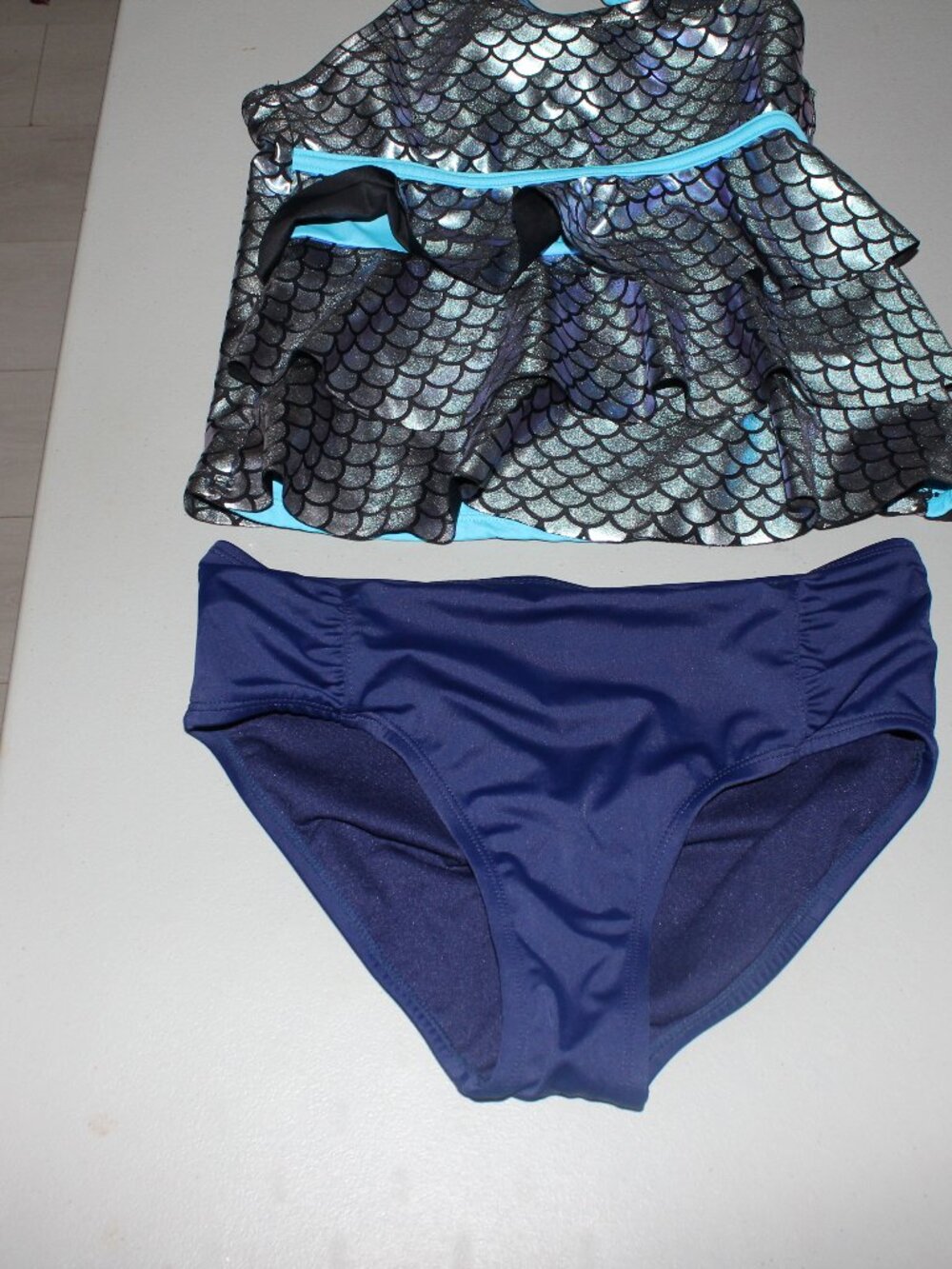 Multi Color 2 Pcs Justice Tankini Swimsuit Size 14